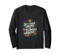 Set Your Mind On Things Above Bibbia Inspirational ---- Maglia a Manica