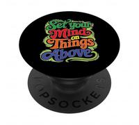 Set Your Mind On Things Above Bibbia ispiratrice PopSockets PopGrip Adesivo