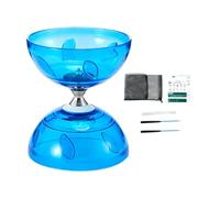 Set Yoyo cinese - Yoyo portatile grande con triploo cuscinetto, diaboloo in gommaa morbida per bambini | Palla didattica portatile a doppia testa con borsa in rete e bastoncini per giochi da viaggio