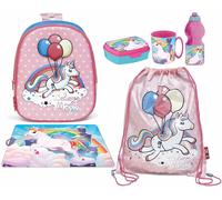 Unicorno Set Zainetto Zaino 3D Sacca Sport Porta Merenda Scuola Asilo Bambina