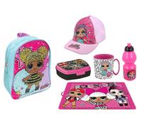 LOL Surprise Paillettes Blu-Rosa Zainetto Zaino set Scuola asilo 6 pezzi