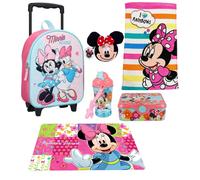 Set Zainetto Scuola Minnie Mouse Disney zaino Trolley 3D Asciugamano