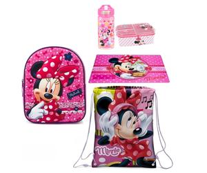 Set Zainetto Scuola Minnie Mouse Selfie Disney Zaino in 3D asilo 5pezzi
