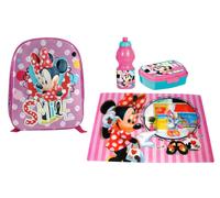 Set Zainetto Scuola Minnie Mouse Topolina zaino 3D asilo merenda