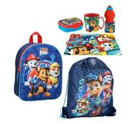 Set Zainetto Scuola Paw Patrol Squadra dei Cuccioli Blu Zaino 3D asilo 6pezzi