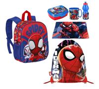 Set Zainetto Scuola Spiderman Spidey 3D Asilo Portamerenda Borraccia Sacca