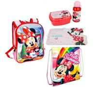 Set Zainetto Scuola Zaino Minnie Mouse Rosa Disney asilo 5pezzi
