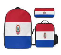 Set Zaino 3 Pezzi Il Paraguay Bandiera Nazionale Zaini Per Ragazze Con Borsa Pranzo Leggeri Per Scuola Elementare E Media Viaggio