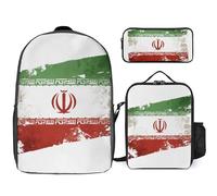 Set Zaino 3 Pezzi L'Iran Bandiera Nazionale Zaini Scolastici Alla Moda Per Ragazze Zaino Casual Con Laptop Per Donne Viaggio