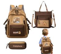 Set Zaino Capybara | Zaino Scolastico Capibara Cartoon | Borsa A Tracolla Astuccio Trolley Per Scuola Viaggio Bambini Ragazzi Ragazze
