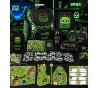 Set zaino scuola MINECRAFT 14 in 1 zaino astuccio portapenne borsa da ginnast...