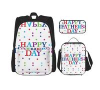 Set zaino tascabile a tracolla, borsa portapranzo - robusto, durevole e alla moda, design leggero con stelle e stampe per la festa del papà felice