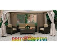 Set Zanzariera Ricambio Per Gazebo Alluminio Sahara 4x4 Da Giardino