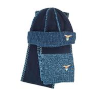 Set zuccotto + sciarpa bambino in pile Lazio blu