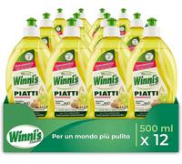 Set12pz di Winni's Detersivo Piatti Concentrato da 500ml Bergamotto e Aloe