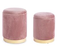 Set2 Pouf Contenitore Polina Rosa Antico