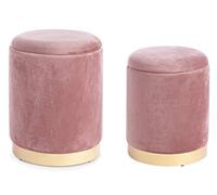 SET2 POUF CONTENITORE POLINA ROSA ANTICO