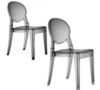 Set2 Sedie Igloo Chair Fumè Scab design Soggiorno Cucina Ufficio Eventi Catering