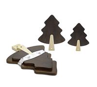 Set2 Taglieri Natalizi in Legno di Bambù Forma Albero di Natale Grande e Piccolo