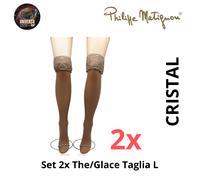 SET2X Autoregg_ Calza Velata 30/den, Cristal Bas Jarrettiere- Ph/Matignon G/Lady