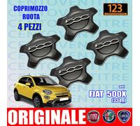 SET4 PEZZI COPRIMOZZO CERCHI IN LEGA FIAT 500X - NERO 735626311