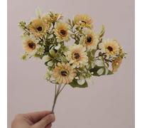 Seta artificiale per bouquet di margherite fiori finti per la casa | Texture realistica in seta, mix vibrante di 6 colori, non necessita di irrigazione, perfetto per le allergie
