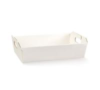 SETA BIANCO 40X30X12 cm Cesto Vassoio per Bomboniere
