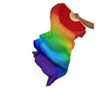 Seta da donna facile da piegare fata LED danza del ventre ventaglio a mano velo