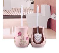 Seta di nylon Spazzola WC Bagno peonia rosa Set di spazzole e Supporto Scovolino WC Asciugatura Veloce con Supporto Strumento di Pulizia Toliet per Doccia/Angoli A pavimento