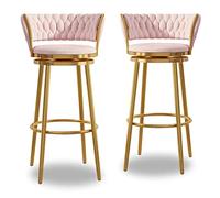 Seta di Sette Stool Gold Velvet con Impianto Metallico e Retrovisori Tridimensionali per Casa, Kitchen e Salone da Ristorazione
