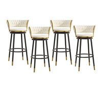 Seta di Sette Stool Gold Velvet con Impianto Metallico e Retrovisori Tridimensionali per Casa, Kitchen e Salone da Ristorazione