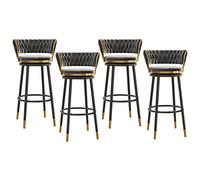 Seta di Sette Stool Gold Velvet con Impianto Metallico e Retrovisori Tridimensionali per Casa, Kitchen e Salone da Ristorazione