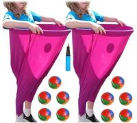 Seta Oversize Yard-Games Granny-Pants, con Palline Rimbalzanti e coni Marcatori, Set Giants per Riunioni di Famiglia in Campagna per Adulti(C)