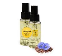 SETA PACK - Olio capelli, Olio di Semi di Lino, Cristalli liquidi per capelli - Ristrutturante con Omega 3 - Capelli Danneggiati, Secchi e Crespi (2 confezioni)