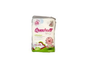 SetaBlu quadrotti in Puro Cotone per Neonati Offerta 4 confezioni da 60Pz (4x60)