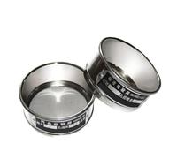 Setacci da laboratorio, Setaccio for prove di laboratorio con telaio cromato, diametro interno 10,5 cm, diverse dimensioni delle maglie, con fondo e coperchio.(50 mesh(0.355mm))