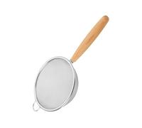 Setacci e colini - Piccolo colino in acciaio inox | Colino per pasta | Colino per pasta | Colino in legno con manico lungo | Setaccio a rete fine colino da cucina per tè, olio e tagliatelle