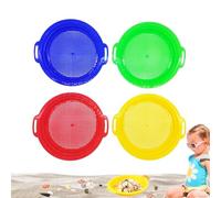 Setacci per sabbia multicolore, 4 pezzi, strumenti per la panning della sabbia da spiaggia, design montato lateralmente per una facile conservazione e trasporto, adatti per la giornata dei bambini