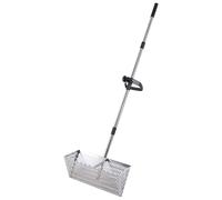 Setacciatore di sabbia, rastrello delle pulci di sabbia, rastrello vuoto in acciaio al carbonio con denti smussati e impugnatura non slittata, setaccio staccabile per giardino da spiaggia, pulce per