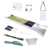 Setacciatura 'Oro - Collezione Completa Di Utensili 1 Set | Set Completo Trogolo Lavaggio Oro | Per Appassionati a Ricerca Di Gemme E Caccia E Scavo Adulti E Principianti