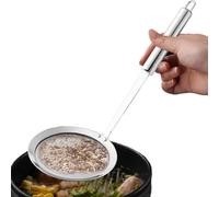 Setaccio a rete fine - Setaccio in acciaio inox fine Skimmer | Oltre il disegno del setaccio a rete fine, cucchiaio per skimmer con manico, filtro per alimenti per grasso skimming, accessori da cucina