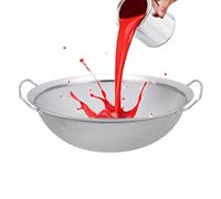 Setaccio a rete - in acciaio, dimensioni come mostrato | Setaccio rotondo in acciaio | Setaccio fine a 60 maglie per cucinare, preparare e usare quotidianamente per scolare gli