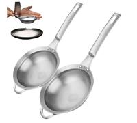 Setaccio a rete in acciaio inossidabile da 2 pezzi, setaccio per farina fine per dolci, cucina e tè, mini filtri in acciaio inossidabile 304, colino per quinoa e liquidi, set da 9 cm 11 cm..
