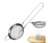 Setaccio a rete in acciaio | Setaccio da cucina in acciaio | Scolapasta da cucina con manico lungo stabile per cibo, tè, olio, pasta, frutta, verdura