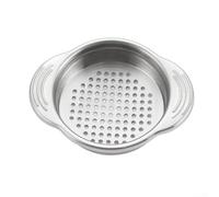 Setaccio compatto in acciaio inox per lattine, con base antiscivolo, con 97 fori di drenaggio, gadget essenziale per drenare l'acqua da tonno e verdure