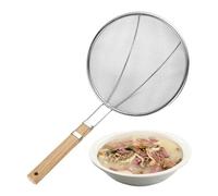 Setaccio cucchiaio da - Cucchiaio da skimmer, secchio per friggitrice | Cucchiaio da cucina a maglia fine in legno a maglia fine, cucchiaio sospeso per cucinare, rimozione 'olio, salsa
