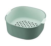 Setaccio Da Cucina - Setaccio A Goccia Multifunzionale | Ciotola Di Riso A Doppio Strato Con Uso | Lavastoviglie - Da Cucina Safe Per Riso, Frutta E Verdure | Grande Ciotola Di Lavagg