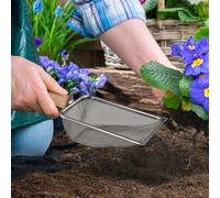 Setaccio da giardino e pala con comodo manico in legno per una facile manipolazione del terreno e del compost (2,0 mm)