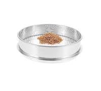 Setaccio da giardino, setaccio per sabbia in acciaio inox, setaccio da giardino in metallo, setaccio rotondo, setaccio per compost, setaccio fine, (40 cm / 15,7 pollici, dimensioni a rete 3 mm)