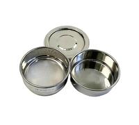 Setaccio da laboratorio in rete metallica, Set di setacci da laboratorio zincati da 10 cm con coperchio e fondo, maglia 10-600, confezione da 1(500 mesh(0.0308mm))